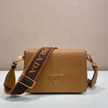 Prada 1BD314 Leather shoulder bag Brown - Default Title - View 1