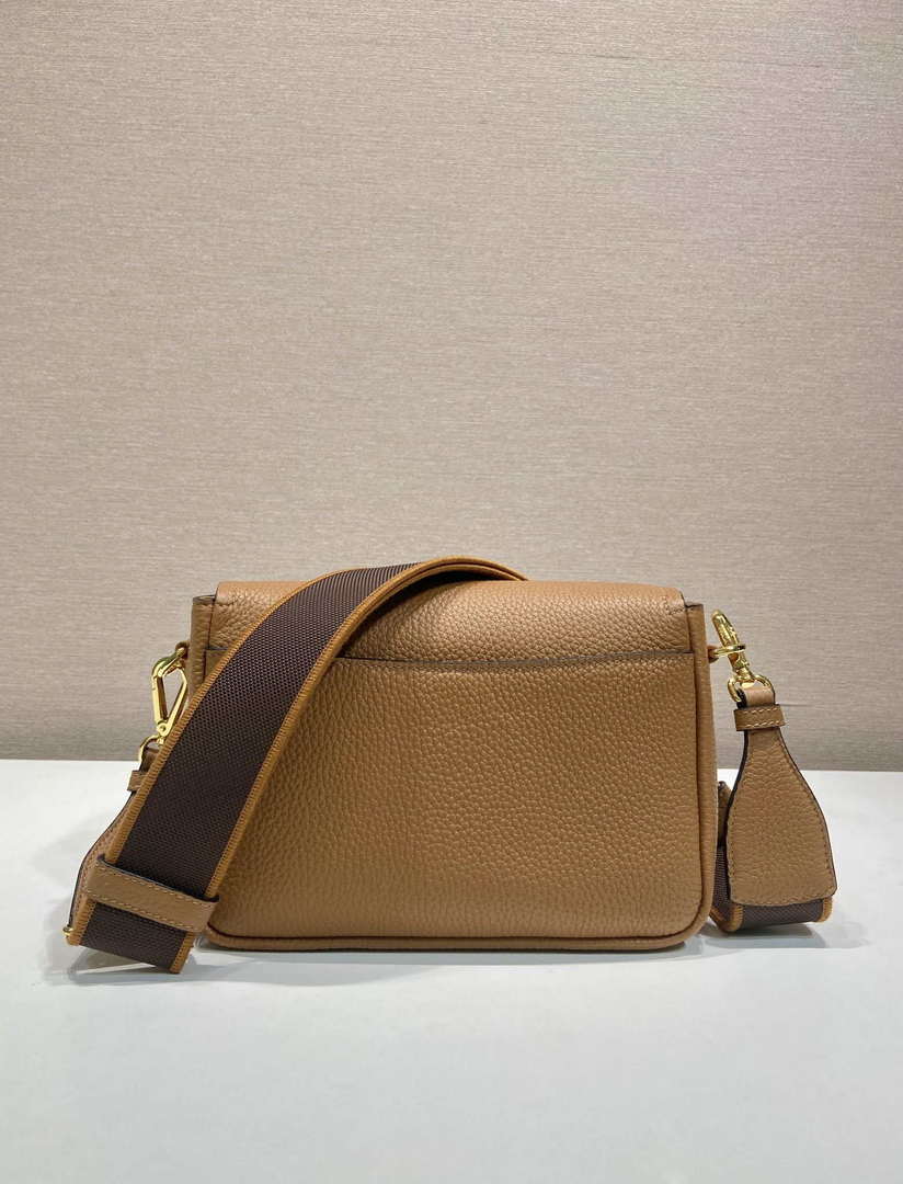 Prada 1BD314 Leather shoulder bag Brown