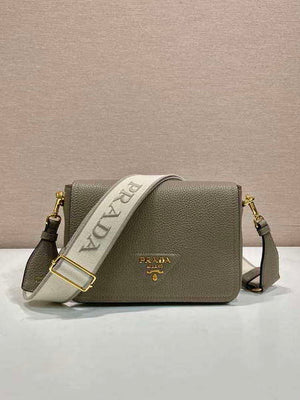 Prada 1BD314 Leather shoulder bag Clay Gray - Default Title - View 1