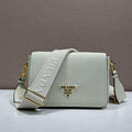 Prada 1BD314 Leather shoulder bag White - Default Title - View 1