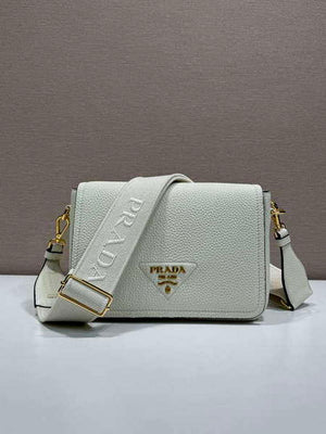Prada 1BD314 Leather shoulder bag White - Default Title - View 1