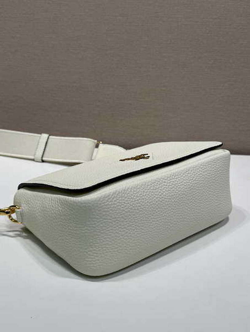 Prada 1BD314 Leather shoulder bag White