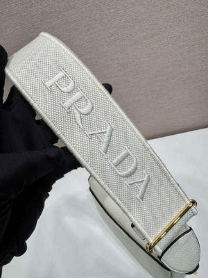 Prada 1BD314 Leather shoulder bag White - Default Title - View 6