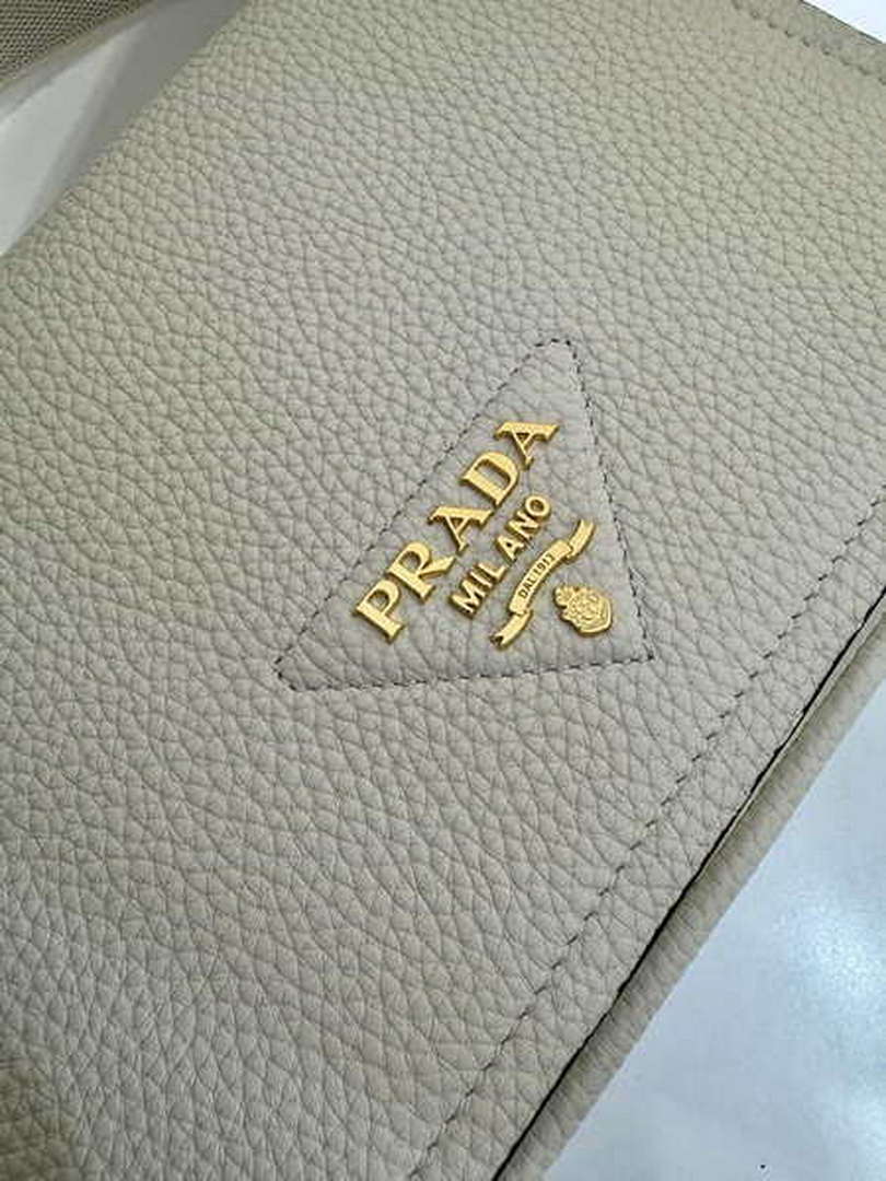 Prada 1BD314 Leather shoulder bag White
