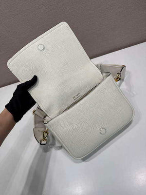 Prada 1BD314 Leather shoulder bag White - Default Title - View 8