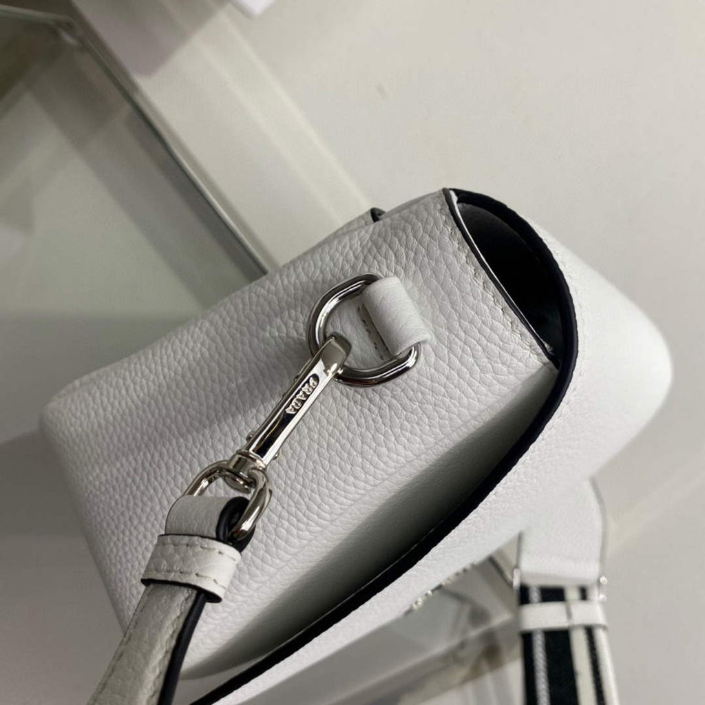 Prada 1BD314 Leather shoulder bag White