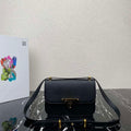 Prada 1BD320 Prada Embl¨¨me Saffiano Shoulder Bag Black