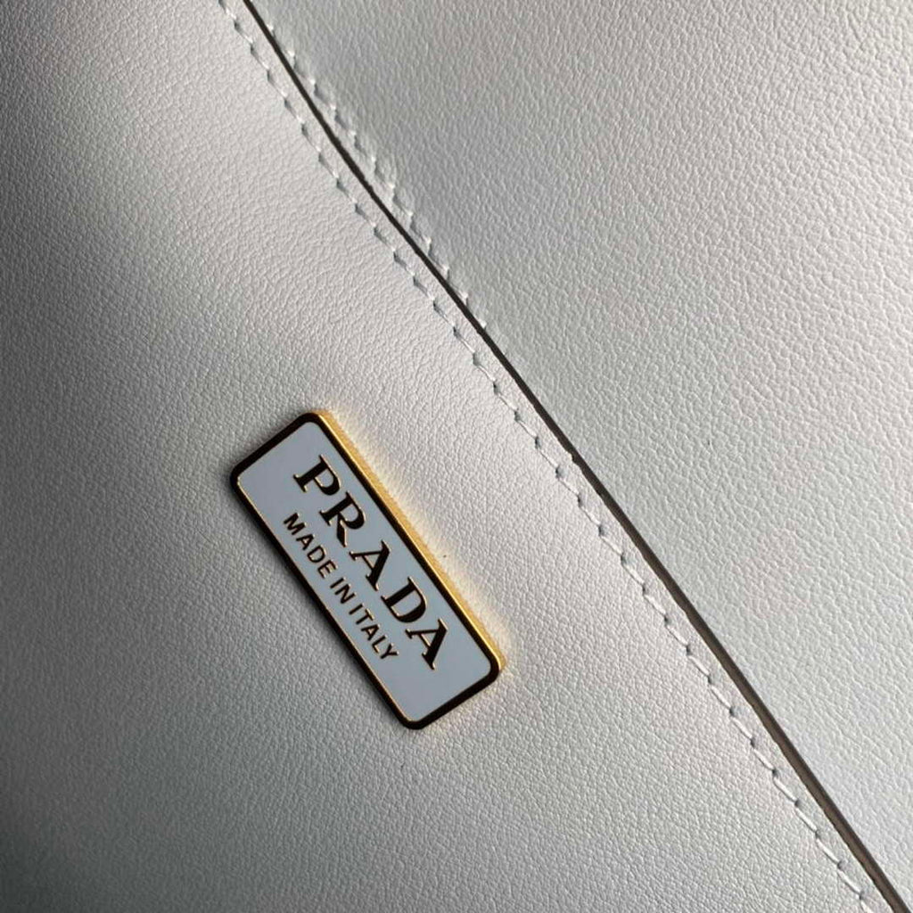 Prada 1BD320 Prada Embl¨¨me Saffiano Shoulder Bag Light Blue
