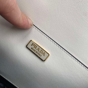 Prada 1BD320 Prada Embl¨¨me Saffiano Shoulder Bag White - Default Title - View 9
