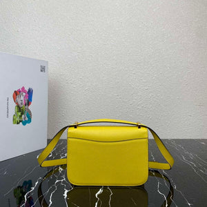 Prada 1BD320 Prada Embl¨¨me Saffiano Shoulder Bag Yellow - Default Title - View 2