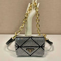 Prada 1BD329 Satin mini-bag with Crystals Black - Default Title - View 1