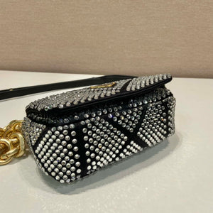 Prada 1BD329 Satin mini-bag with Crystals Black - Default Title - View 4