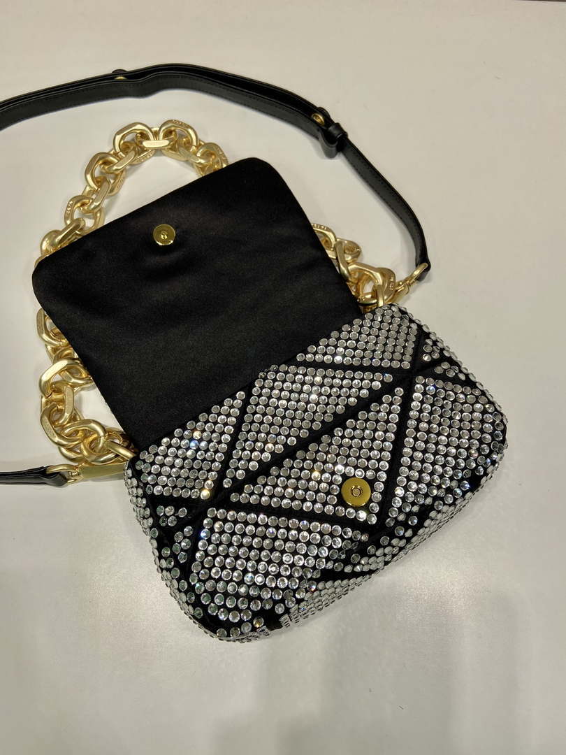 Prada 1BD329 Satin mini-bag with Crystals Black - Default Title - View 7