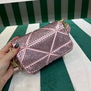 Prada 1BD329 Satin mini-bag with White Crystals Pink - Default Title - View 7