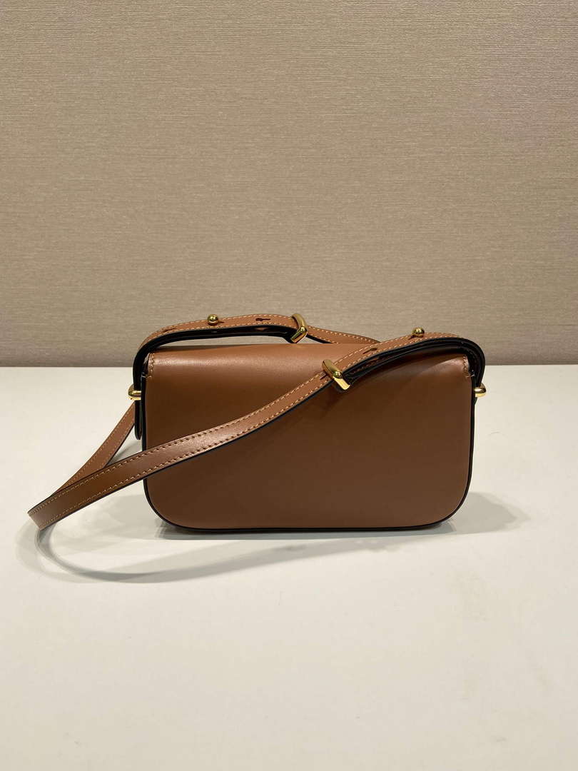 Prada 1BD339 Leather Shoulder Bag Cognac - Default Title - View 4
