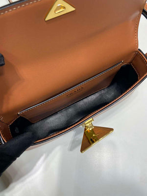 Prada 1BD339 Leather Shoulder Bag Cognac - Default Title - View 8