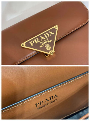 Prada 1BD339 Leather Shoulder Bag Cognac - Default Title - View 9