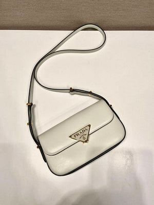 Prada 1BD339 Leather Shoulder Bag White - Default Title - View 3