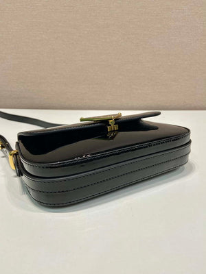 Prada 1BD339 Patent Leather Shoulder Bag Black - Default Title - View 6