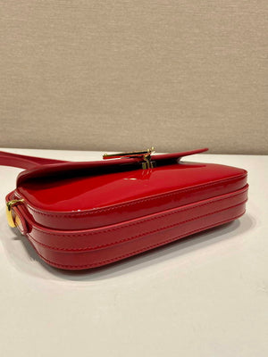 Prada 1BD339 Patent Leather Shoulder Bag Red - Default Title - View 6