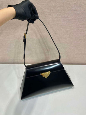 Prada 1BD343 Medium Brushed Leather Handbag Black - Default Title - View 2