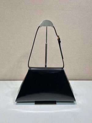Prada 1BD343 Medium Brushed Leather Handbag Black - Default Title - View 4