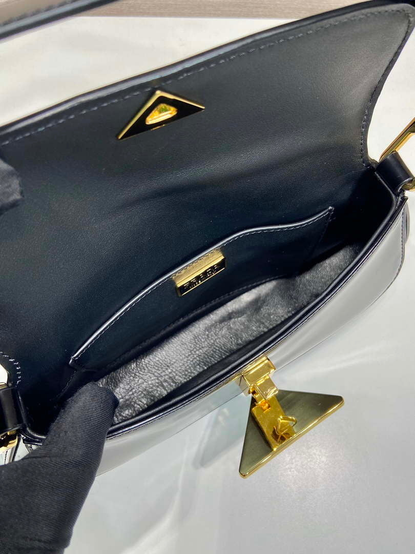 Prada 1BD345 Brushed leather shoulder bag Black - Default Title - View 8