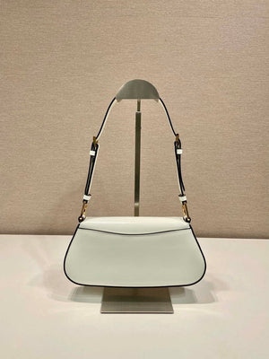 Prada 1BD345 Brushed leather shoulder bag White - Default Title - View 4