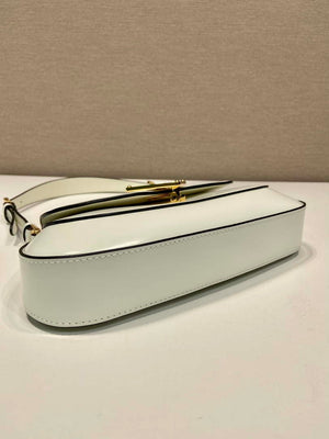 Prada 1BD345 Brushed leather shoulder bag White - Default Title - View 6