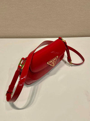 Prada 1BD345 Brushed Patent leather shoulder bag Red - Default Title - View 3