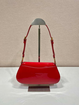 Prada 1BD345 Brushed Patent leather shoulder bag Red - Default Title - View 4