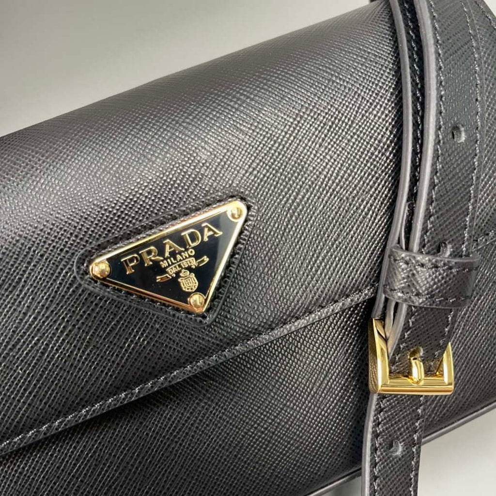 Prada 1BD356 Saffiano leather mini-bag Black