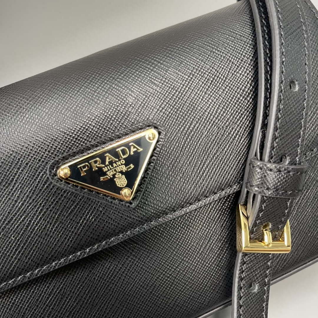 Prada 1BD356 Saffiano leather mini-bag Black