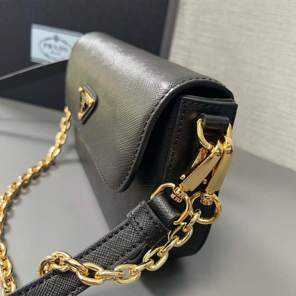 Prada 1BD356 Saffiano leather mini-bag Black