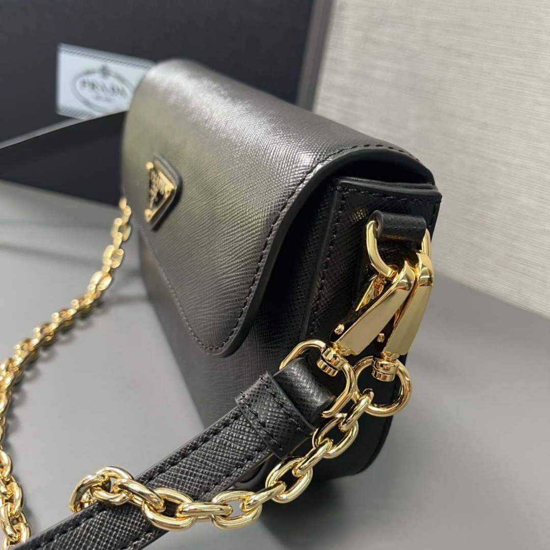 Prada 1BD356 Saffiano leather mini-bag Black