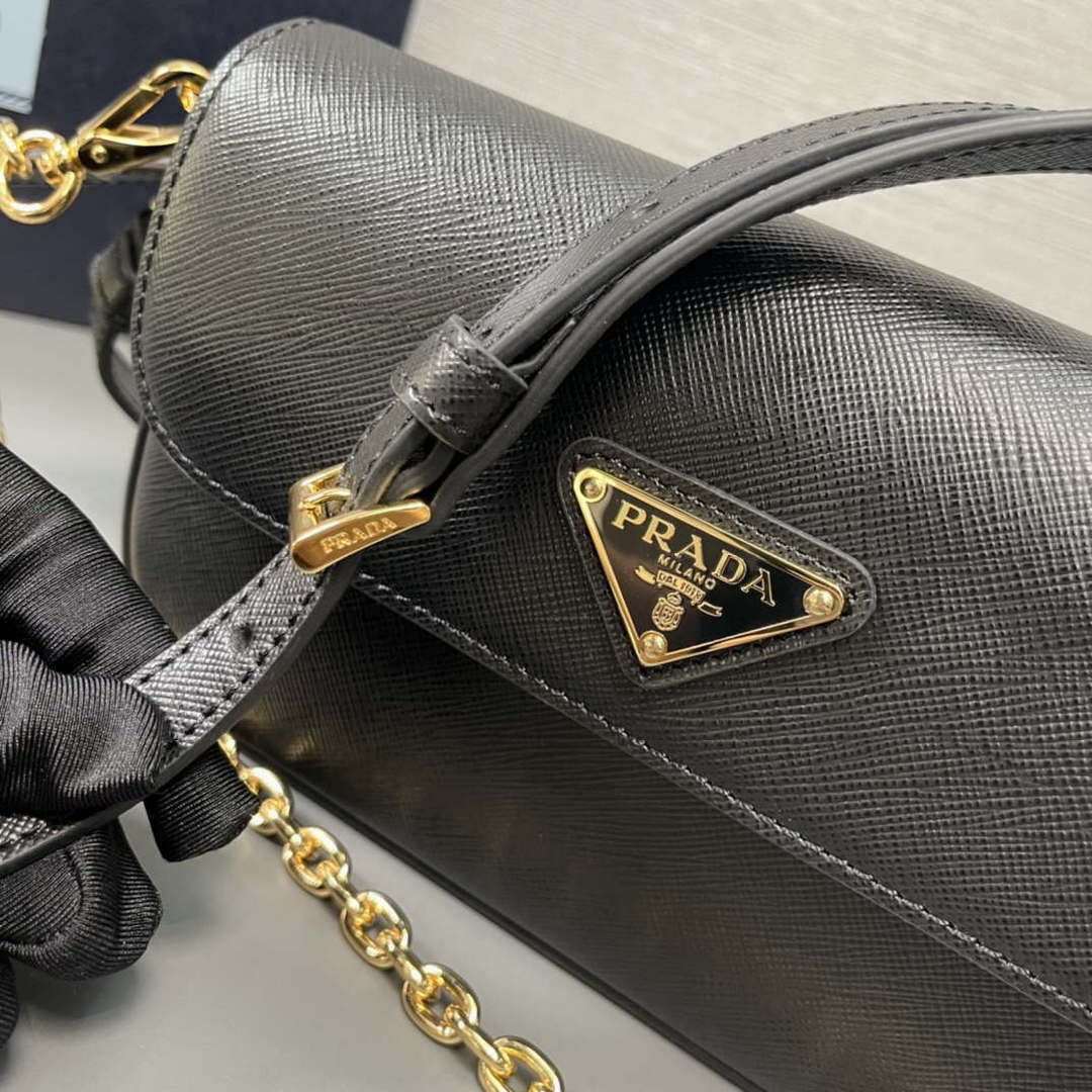 Prada 1BD356 Saffiano leather mini-bag Black