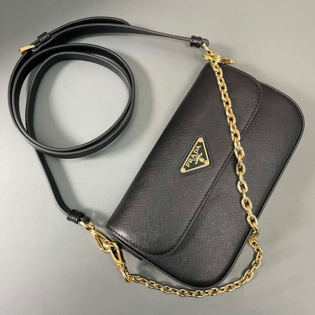 Prada 1BD356 Saffiano leather mini-bag Black