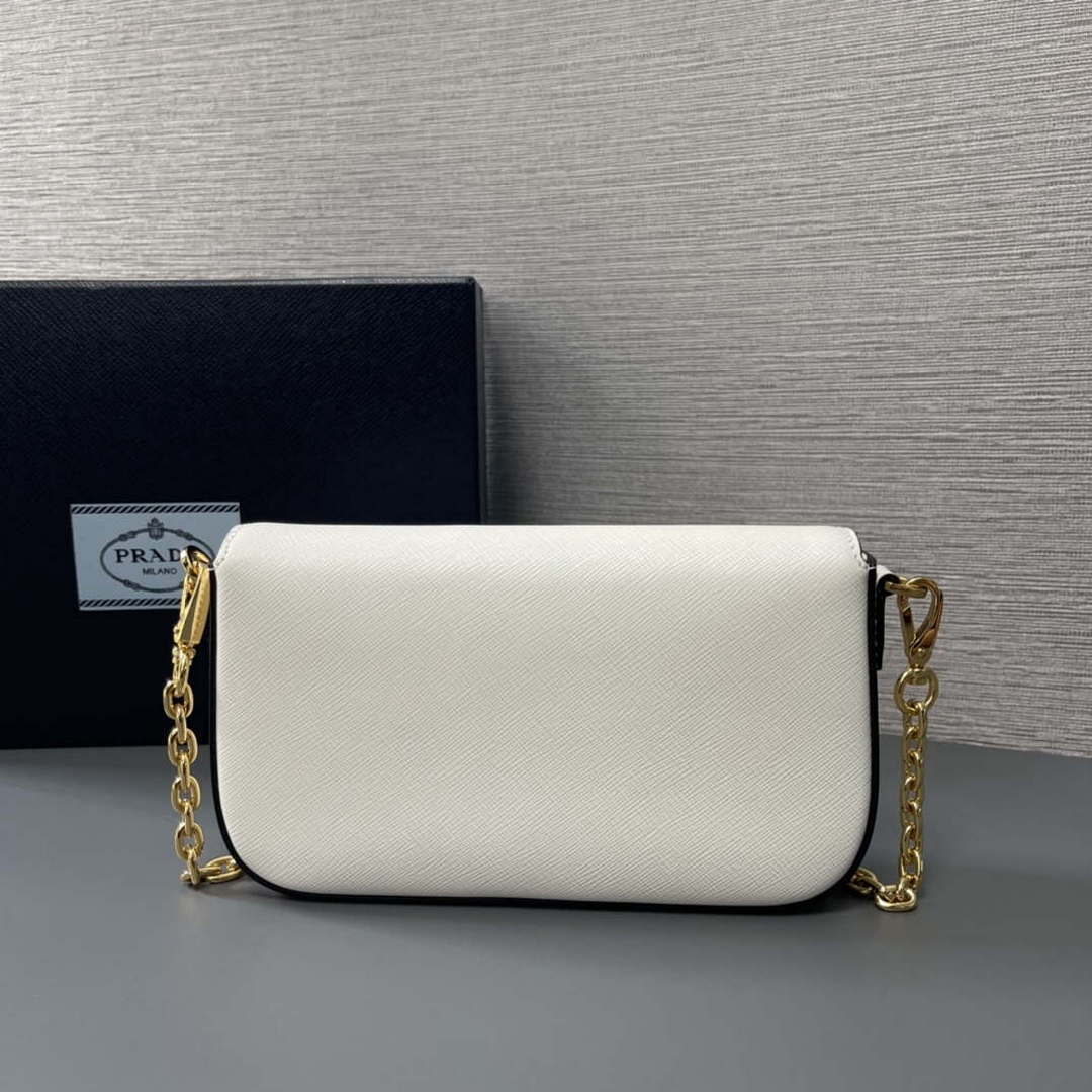 Prada 1BD356 Saffiano leather mini-bag White - Default Title - View 3