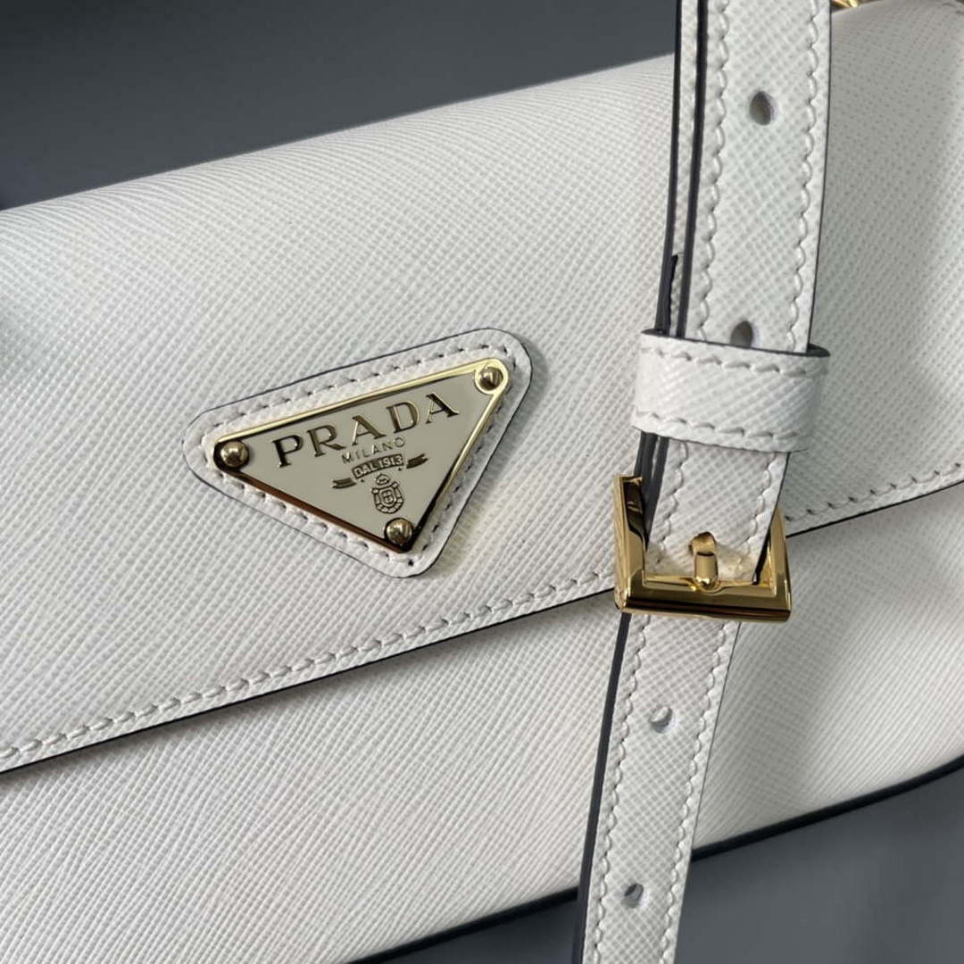 Prada 1BD356 Saffiano leather mini-bag White - Default Title - View 5