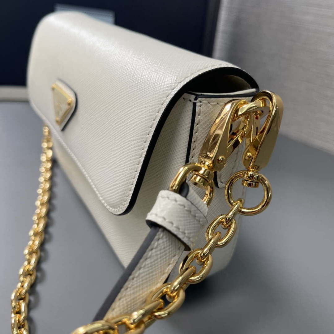Prada 1BD356 Saffiano leather mini-bag White - Default Title - View 7