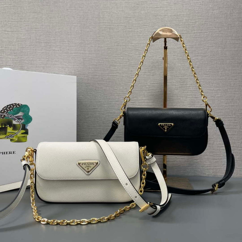 Prada 1BD356 Saffiano leather mini-bag White