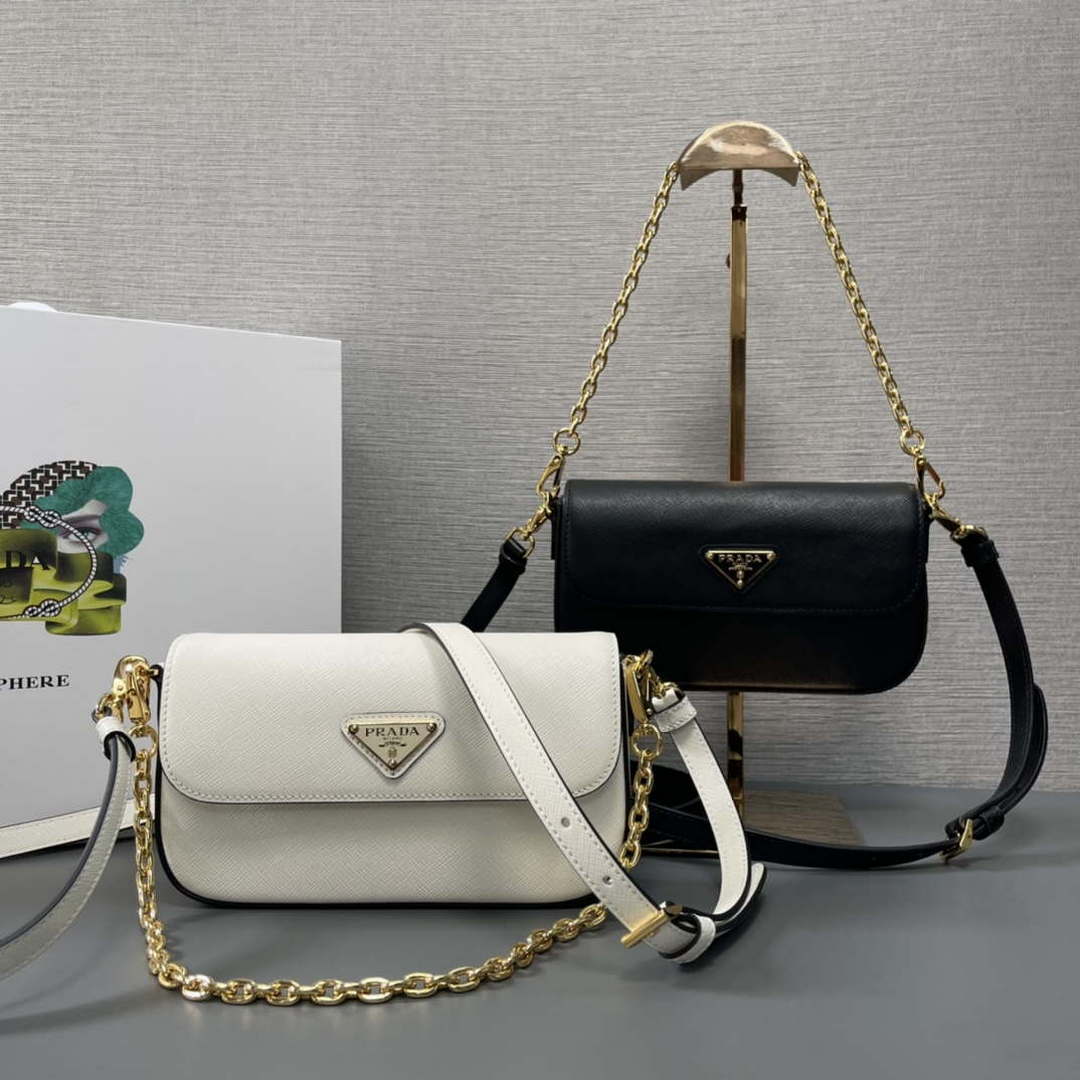 Prada 1BD356 Saffiano leather mini-bag White - Default Title - View 2