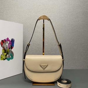 Prada 1BD365 Leather shoulder bag Beige - Default Title - View 1