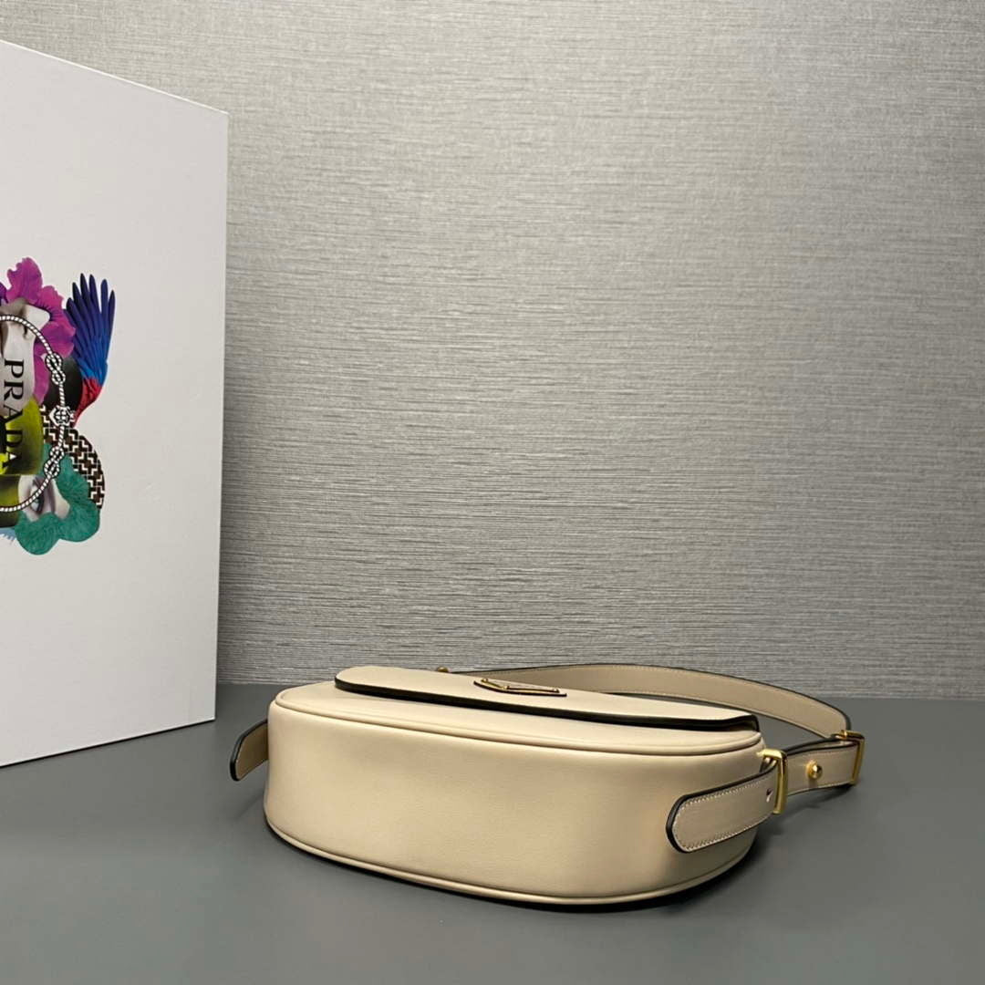 Prada 1BD365 Leather shoulder bag Beige - Default Title - View 4