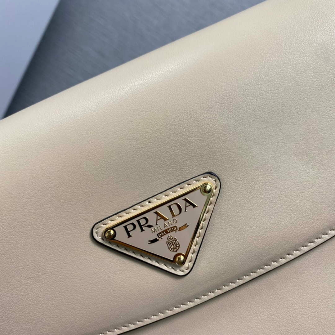 Prada 1BD365 Leather shoulder bag Beige - Default Title - View 5
