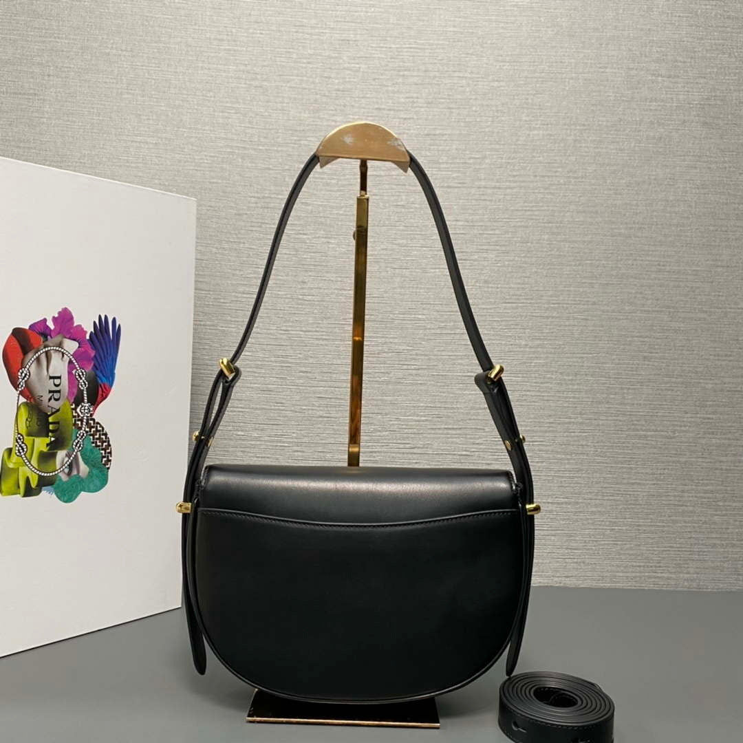 Prada 1BD365 Leather shoulder bag Black - Default Title - View 2