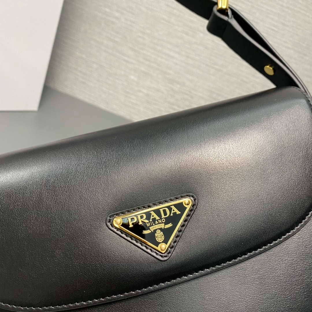 Prada 1BD365 Leather shoulder bag Black - Default Title - View 5