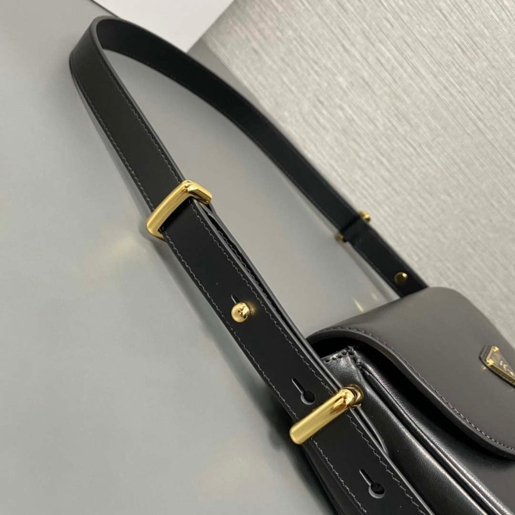 Prada 1BD365 Leather shoulder bag Black