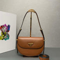 Prada 1BD365 Leather shoulder bag Brown - Default Title - View 1