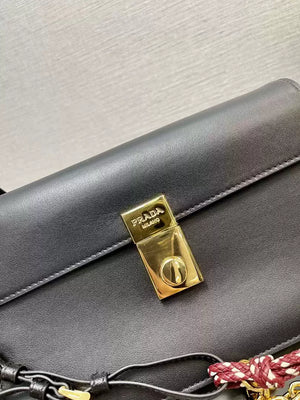 Prada 1BD379 Soft Sound small leather shoulder bag with charms Black - Default Title - View 6